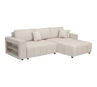 Habitat y Jardin - Sofá cama esquinero 3 plazas en tejido de chenilla - "Trocadero" - Beige Beige