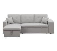 Habitat y Jardin - Sofá cama esquinero/reversible "Axel" - 3 plazas - Gris claro Gray