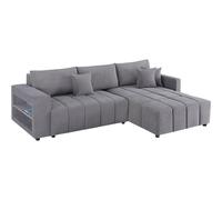 Habitat y Jardin - Sofá esquinero convertible de 3 plazas en tejido de chenilla - "Trocadero" - Gris Gray
