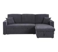 Habitat y Jardin - Sofá esquinero convertible de pana - 3 asientos - Gris Gray