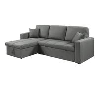 Habitat y Jardin - Sofá esquinero convertible/reversible "Alain" estilo burbuja - 3 plazas - Gris Gray