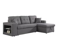 Habitat y Jardin - Sofá esquinero convertible/reversible "Axel" - Gris Gray