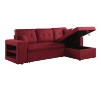 Habitat y Jardin - Sofá esquinero convertible/reversible "Axel" - Rojo Red
