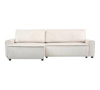 Sofá Esquinero Convertible Y Reversible De Pana "montaigne" - 3 Plazas - Beige