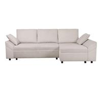 Sofá Esquinero De Pana "vaugirard Ii" - 3 Plazas - Beige
