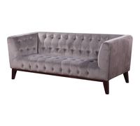Habitat y Jardin - Sofá terciopelo "Vanessa" - Gris claro