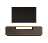 Habitat y Jardin - Soporte de TV de madera "FR7" - 180 x 44 x 44 cm - Pino AtlánticoAntracita