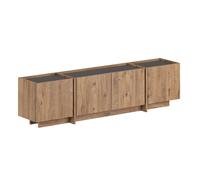 Habitat y Jardin - Soporte de TV de madera "Lowen" - 180 x 35 x 46 cm - Pino Atlántico / Antracita