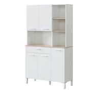 Habitdesign -Alacena de cocina 5 puertas Artik white - canadian oak