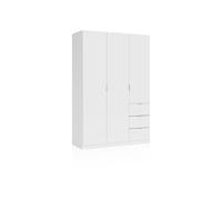 Habitdesign -Armario de 3 puertas y 3 cajones 135x200 cm Magan White