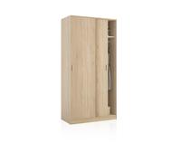 Habitdesign -Armario de puertas correderas y gran almacenamiento 100x200 cm Lenor Canadian oak