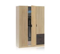 Habitdesign -Armario Hexa 3 puertas 3 cajones Canadian oak - rust