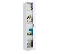 Habitdesign Armario multiusos Columna 1 puerta Blanco mate 37x182x37 cm