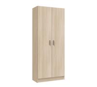 Habitdesign -Armario multiusos 2 puertas 3 zonas Oak