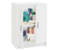Habitdesign Armario multiusos bajo 2 puertas 1 estante 80x59x37 cm Blanco mate