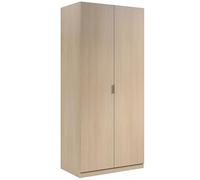 Habitdesign Armario ropero modelo Low Cost 2 puertas color roble 81x180x52 cm