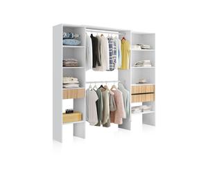 Habitdesign -Armario vestidor Nitza Artik white (matte white) - natur