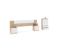 duehome - Dormitorio Akari 5C Artik white - canadian oak