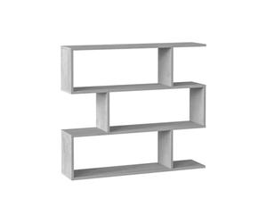 Habitdesign - Estantería Baja Moderna en Color Cemento, Librería Auxiliar para Hogar u Oficina, 97x110x24 cm - Modelo Athena