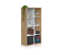 Habitdesign -Estantería Dess Artik white (matte white) - nodi oak
