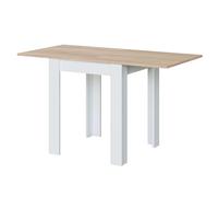 Habitdesign Mesa auxiliar extensible modelo Livre Blanco Artik y Roble Canadian 67-134x67x79 cm