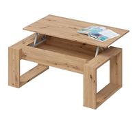 Habitdesign Mesa de Centro elevable, Mesita para Salon, Mesa Auxiliar, Modelo Nova, Acabado en Color Roble Nodi, Medidas: 105 cm (Largo) x 55 cm (Ancho) x 45-54 cm (Fondo)