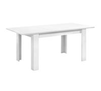 13Casa Mesa de comedor extensible Kendra Blanco brillo 140-190x90x78 cm