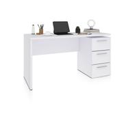 Habitdesign -Mesa de escritorio con 3 cajones 138x60 cm Sasha Artik white (matte white)