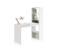 Habitdesign -Mesa de escritorio con estantería Duplo Artik white (matte white)