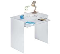 Due-Home Innovations SL Mesa de ordenador I-Joy con bandeja extraíble Blanco Artik 90x54x79 cm
