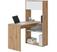 Due-Home Innovations SL Mesa-estantería Duo reversible 3 posiciones Roble Nodi y Blanco Artik