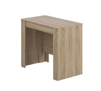 Habitdesign - Mesa Extensible para Comedor, Mesa Ampliable para Salón o Cocina - 5 Posiciones y hasta 10 Comensales - Roble Canadian - 50-235x90x78 cm - Modelo Consola