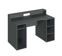 Habitdesign Mesa gamer Ozone 136x67 cm Altura 73-88 cm Gris antracita