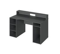 Habitdesign Mesa gamer Ozone 136x67 cm Altura 73-88 cm Gris antracita