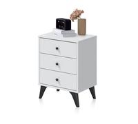 Habitdesign -Mesita de noche Iconic Artik white (matte white) - black