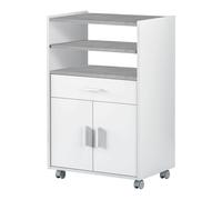 Habitdesign - mueble microondas con ruedas, carro auxiliar de cocina 2