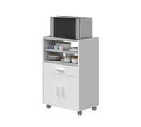 Habitdesign Mueble microondas Carro auxiliar de cocina 2 con ruedas