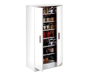 Habitdesign Zapatero Armario Basic, Mueble Auxiliar Acabado en Color Blanco, Medidas: 108 x 55 x 36 cm