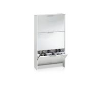Habitdesign -Zapatero de 3 puertas abatibles 60x113 cm Remi White