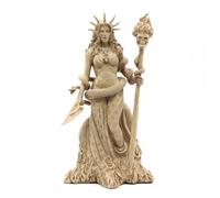 HABITZ Brujería griega estatua de la diosa pagana Hécate Wicca Diosa griega Hécate Celta Triple Diosa Ángel Bailarino Maga Figura Ornamento Enfriador para vino Escritorio de Oficina Decoración del