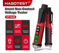 HABOTEST HT102B Lápiz de Prueba, Detector de Voltaje sin Contacto AC 12V-1000V, Probador Eléctrico con Pantalla LCD y Alarma Sonora HT102B