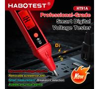 HABOTEST HT91A Lápiz Detector de Voltaje Digital, Electroscopio Inteligente, Detector de Líneas Eléctricas, Prueba Eléctrica Portátil Sin Contacto HT91A
