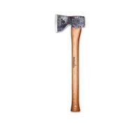 Hacha de Carpintero forjada a Mano STÅLBERG 500mm I Hultafors I Forjada en Suecia I 1220g Hacha Premium con Mango de Madera I Afilado escandinavo I con Protector de Hoja de Cuero I 841730