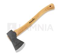 Destral Hultan forjada a Mano de 375mm Hecho de Acero Sueco I Hultafors I Forjado en Suecia I Hacha de 805g con Mango de Madera de Nogal Americano con Funda Protectora de Cuero I Reafilable I 841701