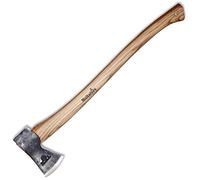 Hacha de leñador forjada a Mano QVARFOT 650 mm I Hultafors I Forjada en Suecia I 1260g Hacha Premium con Mango de Madera de Nogal I Afilado escandinavo I Incluye Protector de Hoja de Cuero I 841720