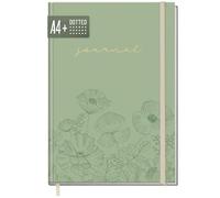 Häfft paper&you® Cuaderno Dotted Journal A4+ a puntos Green Poppy