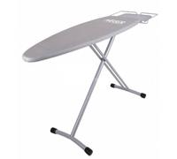 Haeger Tabla de planchar IB-TOP.001A – altura ajustable hasta 94 cm, gris metalizado, 124 x 40 cm