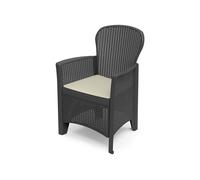 HäusbedConfortSL- Sillones Exterior - Durban - Blanco - Estilo Ratan - Set 2ud - Cojines Incluidos - 59x57x86cm White
