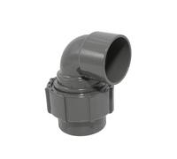 HAF Unión de unión de PVC Flexfit con 50 mm x 1 1/2" | Acoplamiento de sujeción x rosca interior | Conector de sujeción de PVC gris | PN4 para conexión de manguera flexible, tubería de piscina