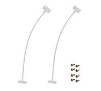 Hafele - Limitador de apertura para puertas de muebles, puertas de armario, limitador de apertura de puerta de plástico blanco, 2 unidades + tornillos, bisagra de soporte para solapa, adecuado como